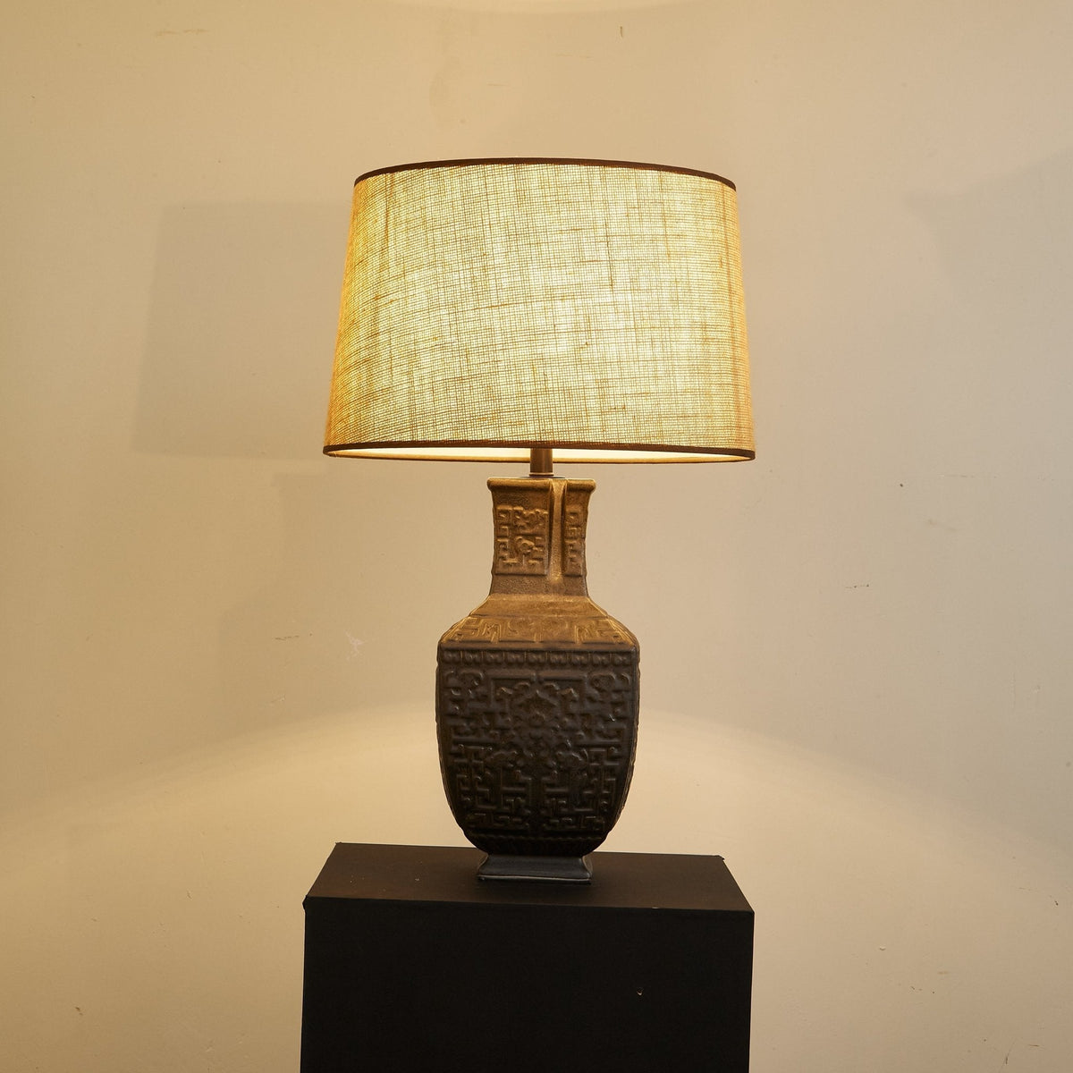 Echo Vintage-Stoff-Tischleuchte