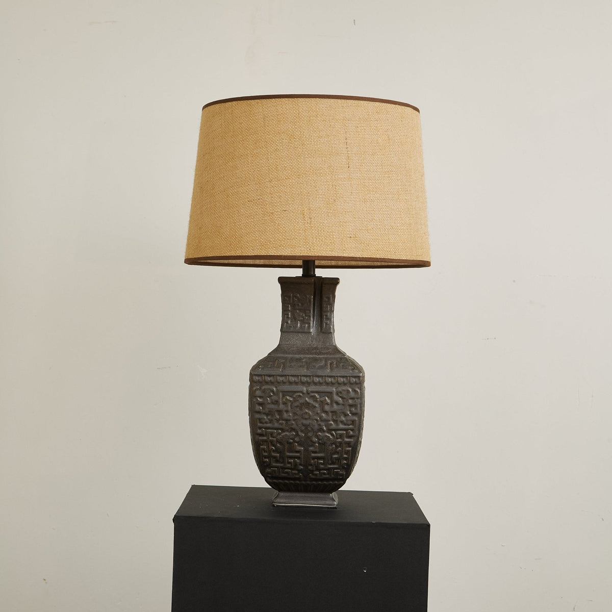 Echo Vintage-Stoff-Tischleuchte