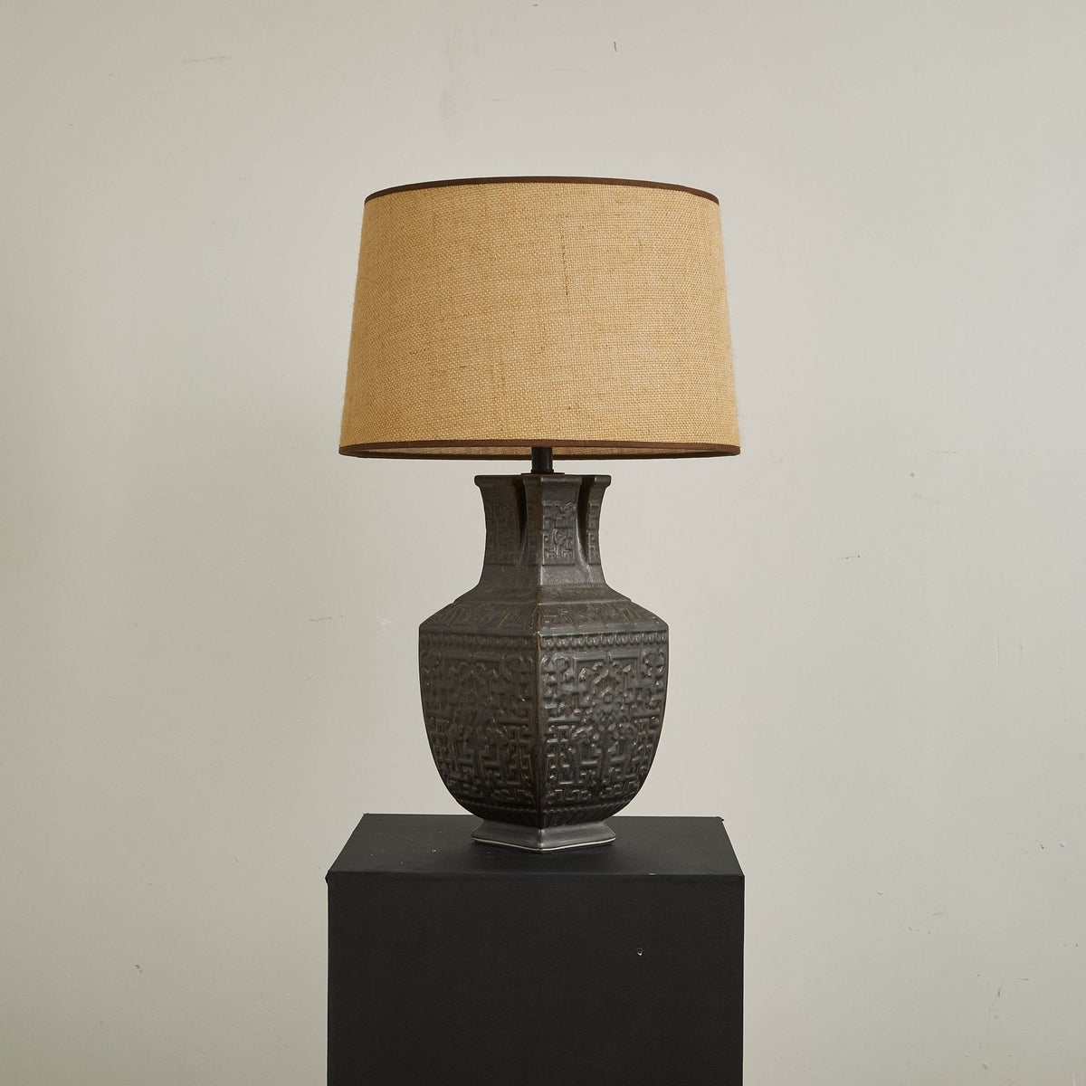 Echo Vintage-Stoff-Tischleuchte
