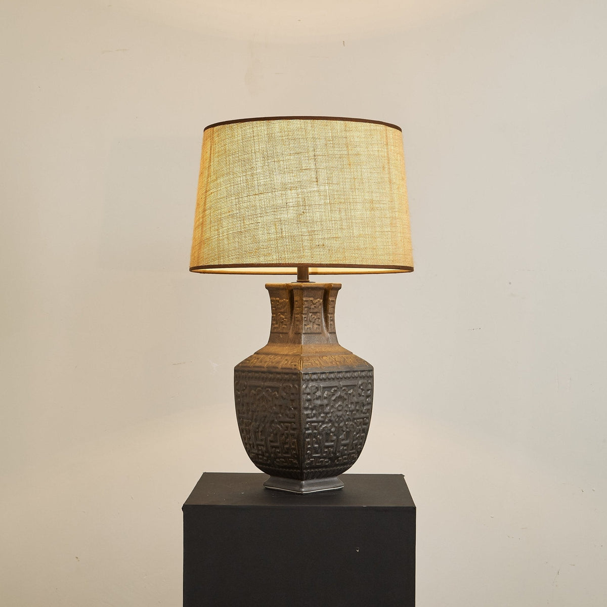 Echo Vintage-Stoff-Tischleuchte