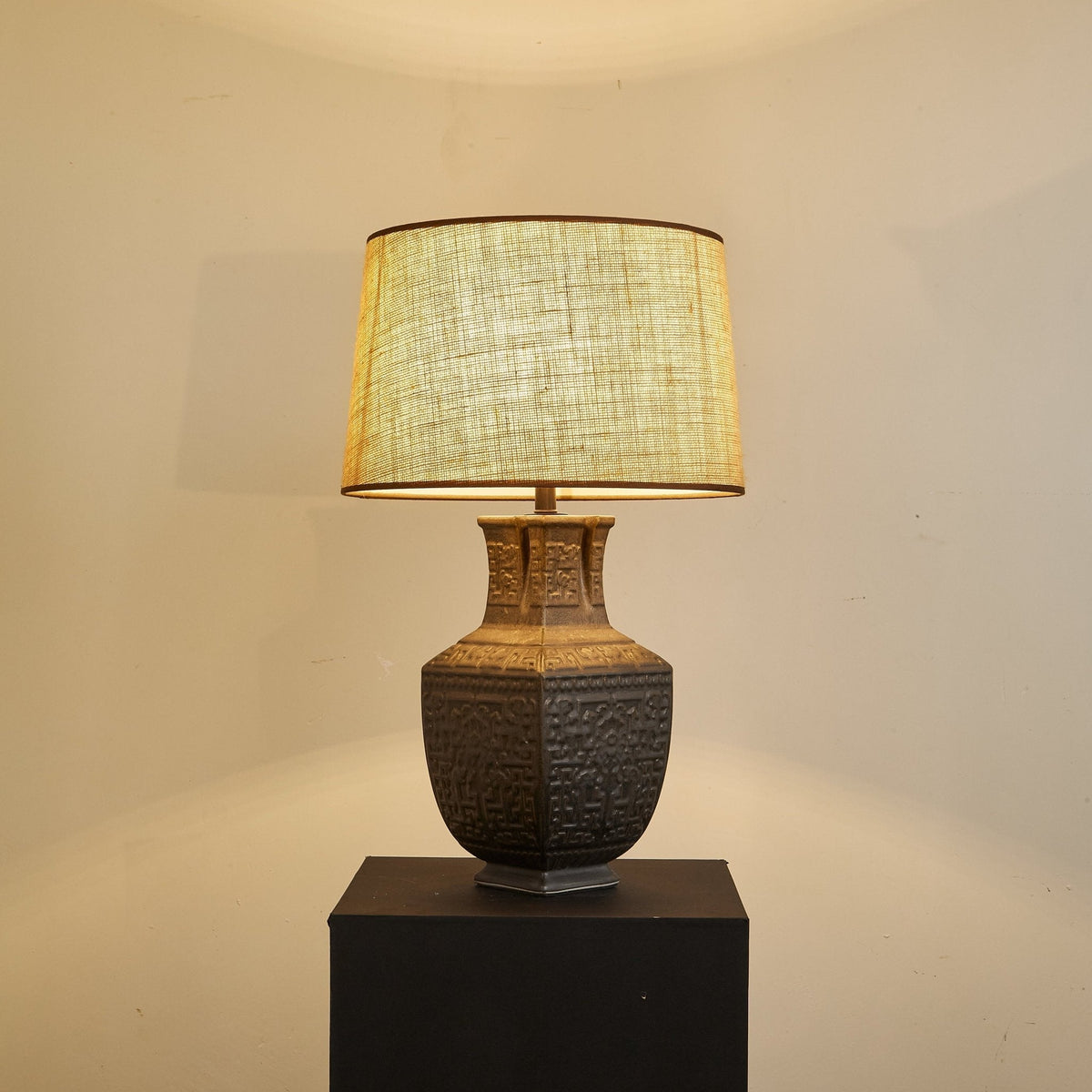 Echo Vintage-Stoff-Tischleuchte