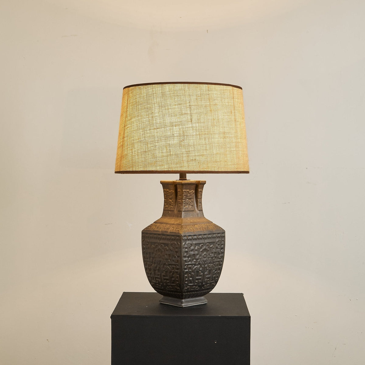 Echo Vintage-Stoff-Tischleuchte