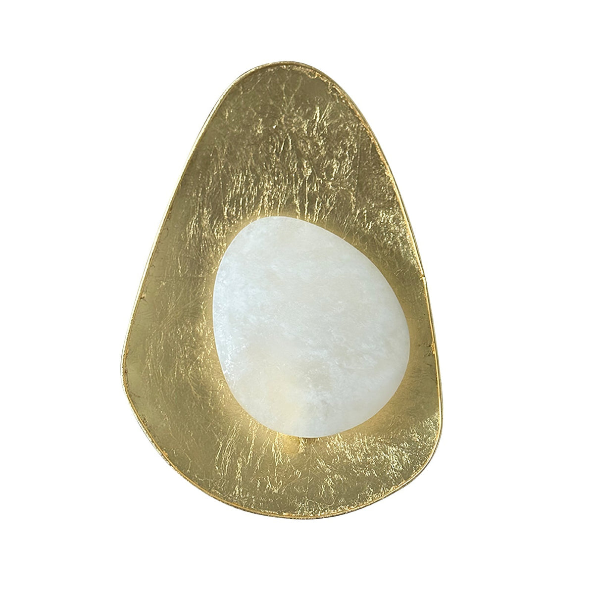 Tenbryn Organic Gilded Pebble Alabaster Wandleuchte in Gold