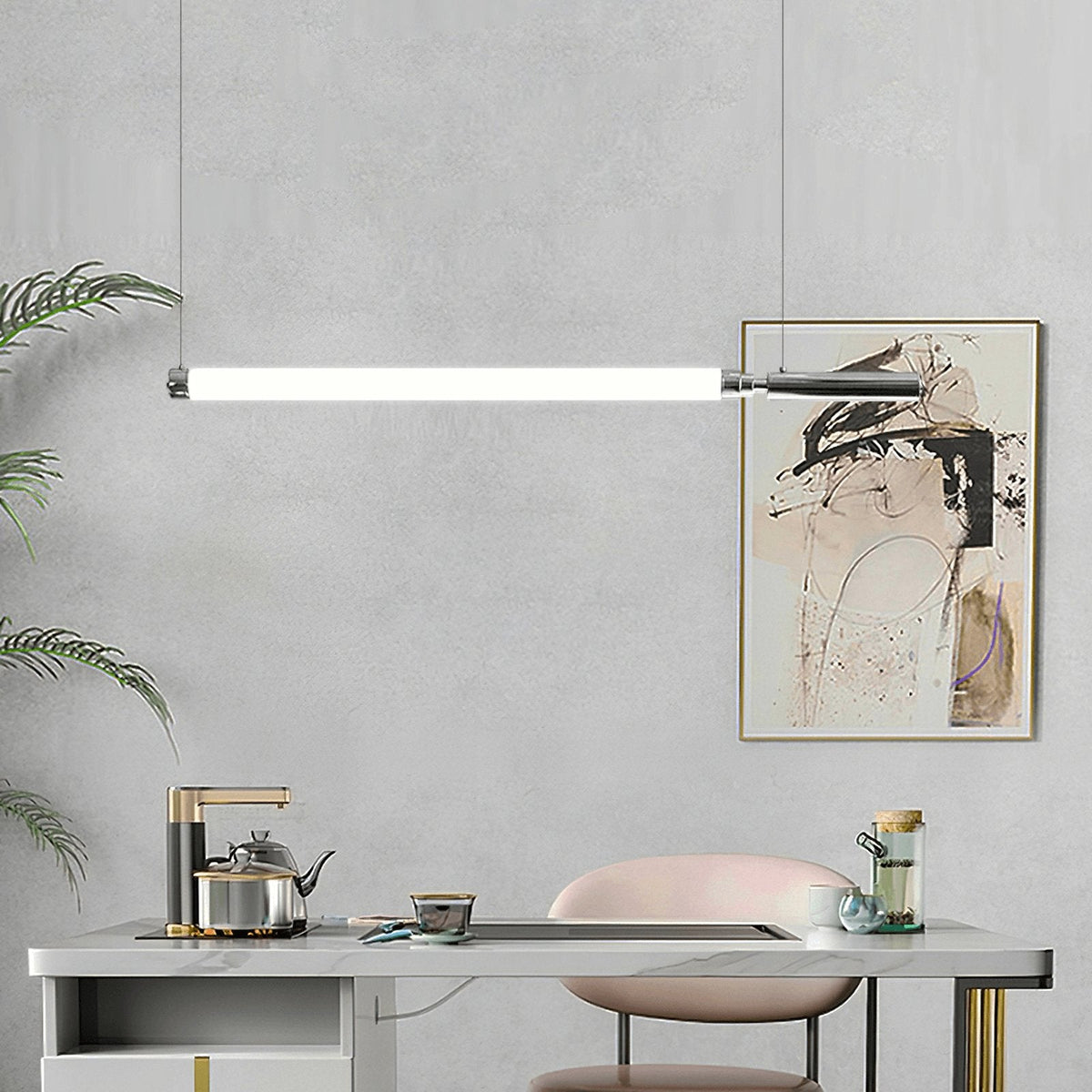 Ollaeos zeitgenössische minimalistische Pendelleuchte aus Glas