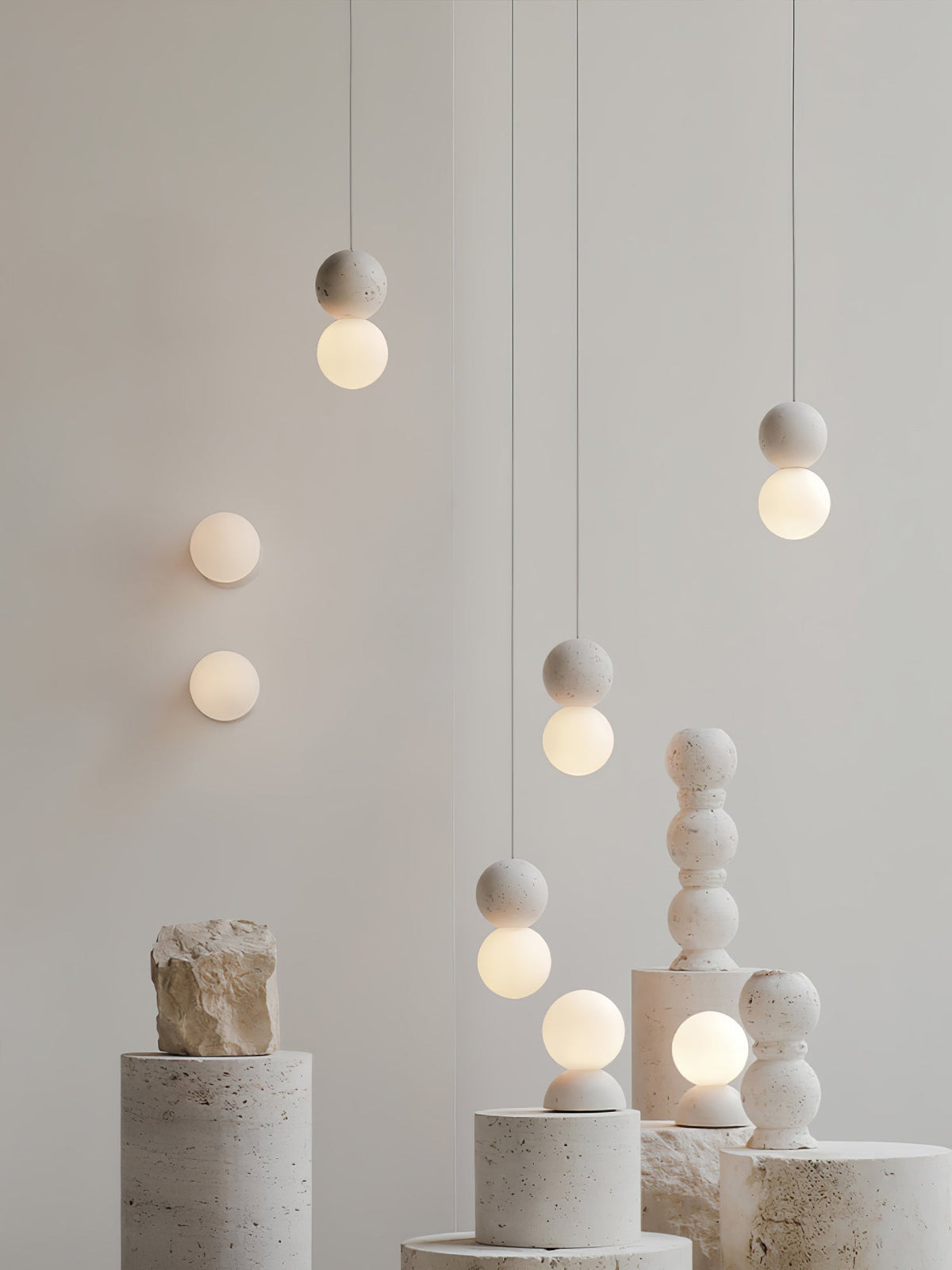 Joss Zement Minimalistische Pendelleuchte