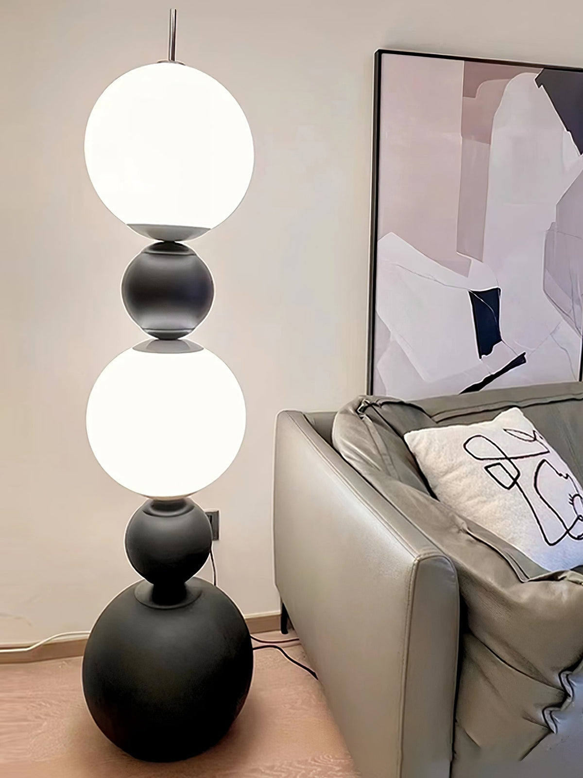 Ervynel Stehleuchte Schwarz Kugelförmig Minimalistisch Wohnzimmer | Cielum