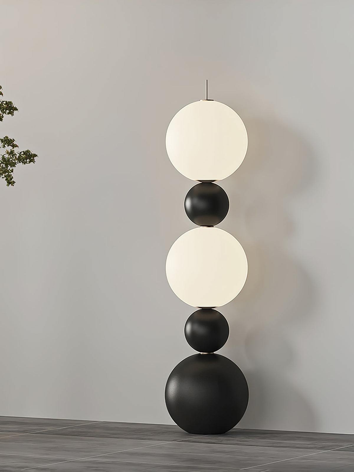 Ervynel Stehleuchte Schwarz Kugelförmig Minimalistisch Wohnzimmer | Cielum