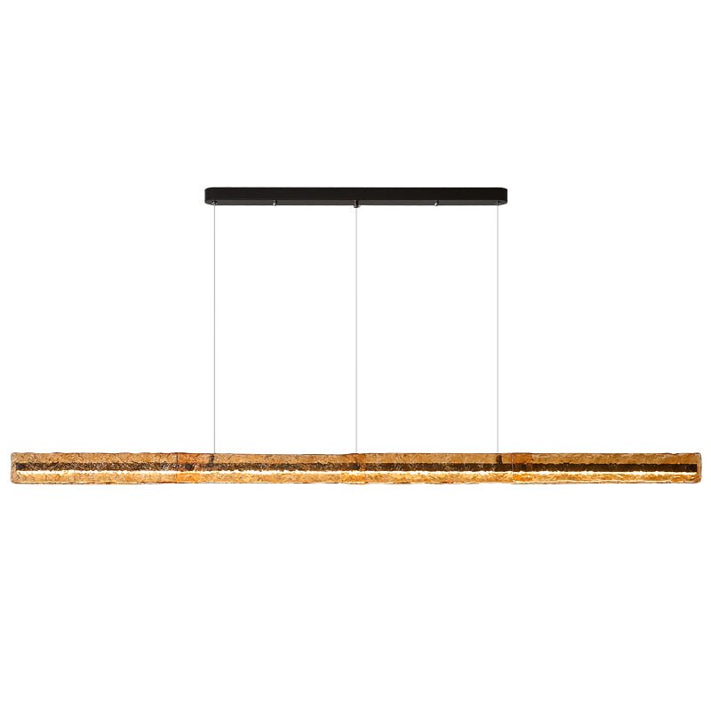Avnorira zeitgenössische minimalistische lineare Insel-Pendelleuchte aus Glas