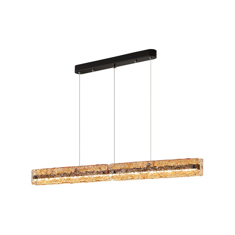 Avnorira zeitgenössische minimalistische lineare Insel-Pendelleuchte aus Glas
