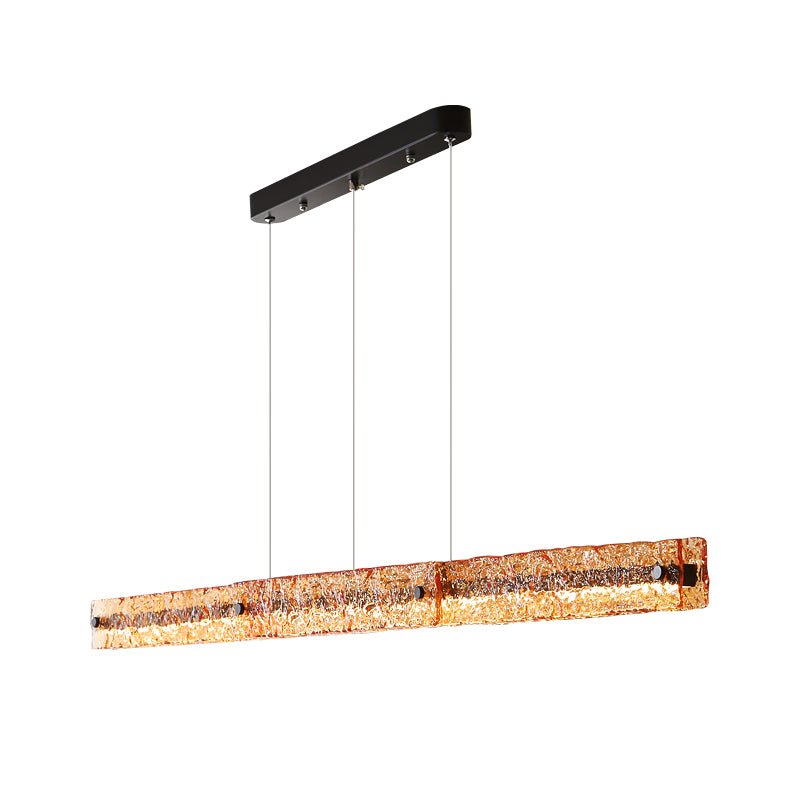 Avnorira zeitgenössische minimalistische lineare Insel-Pendelleuchte aus Glas