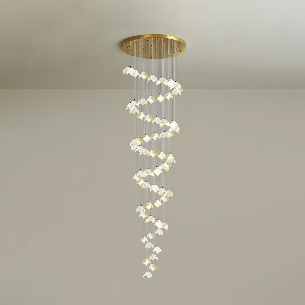 Cithayra Kronleuchter Geometrische Kronleuchte aus Glas und Messing