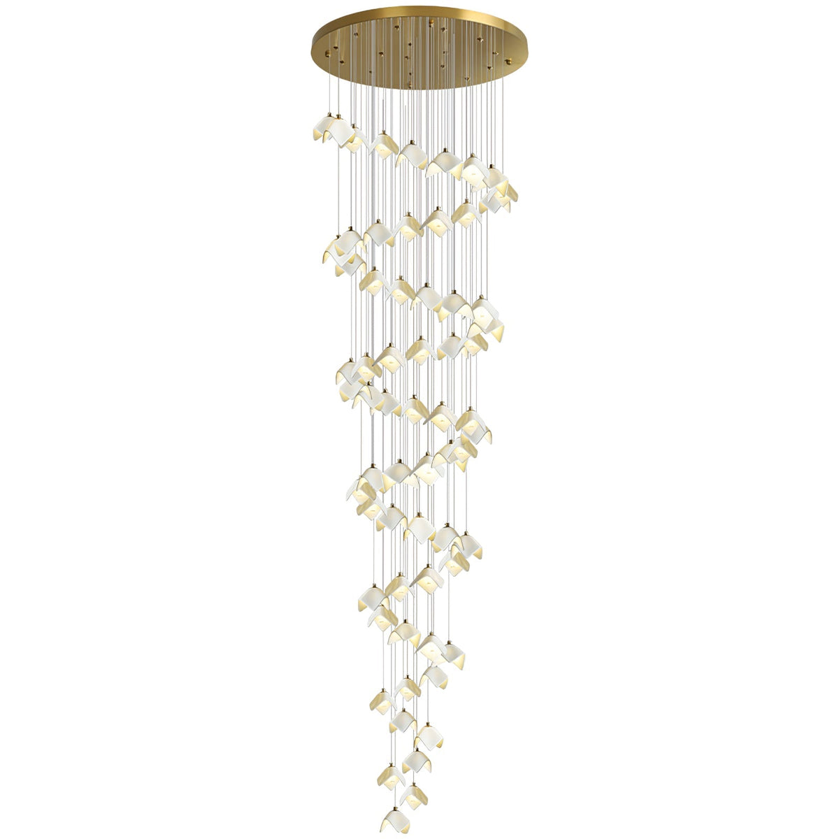 Cithayra Kronleuchter Geometrische Kronleuchte aus Glas und Messing