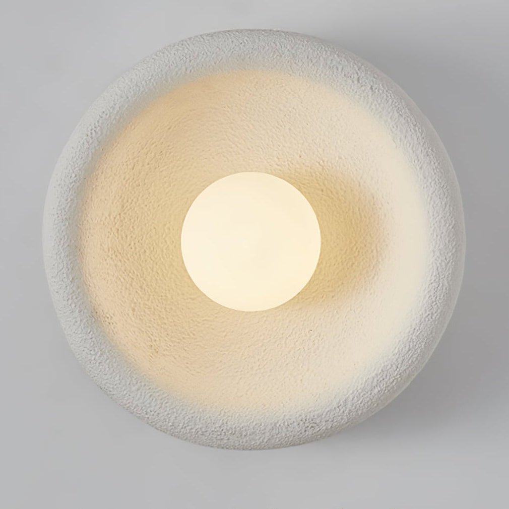 Evvinora zeitgenössische minimalistische Wandleuchte aus Glas mit Halo-Effekt