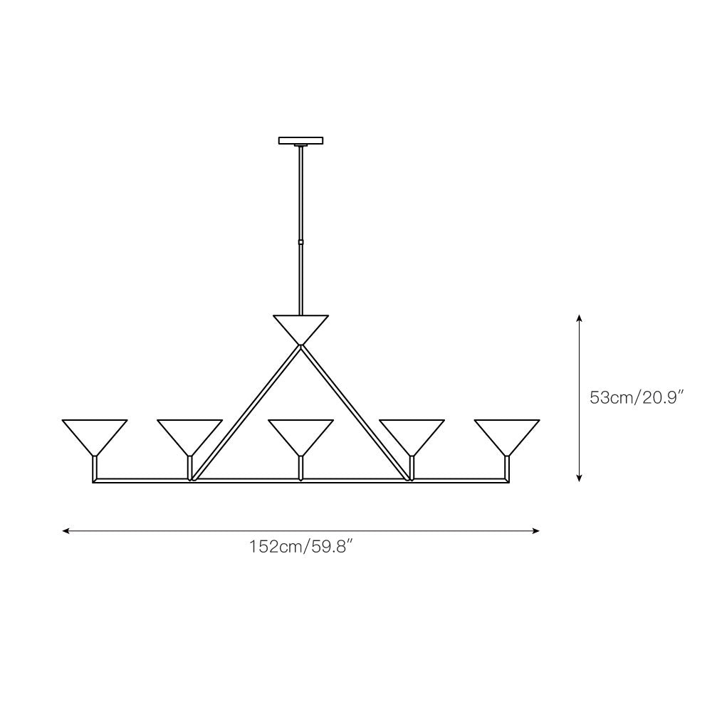 Ulveleth Linear Kronleuchter