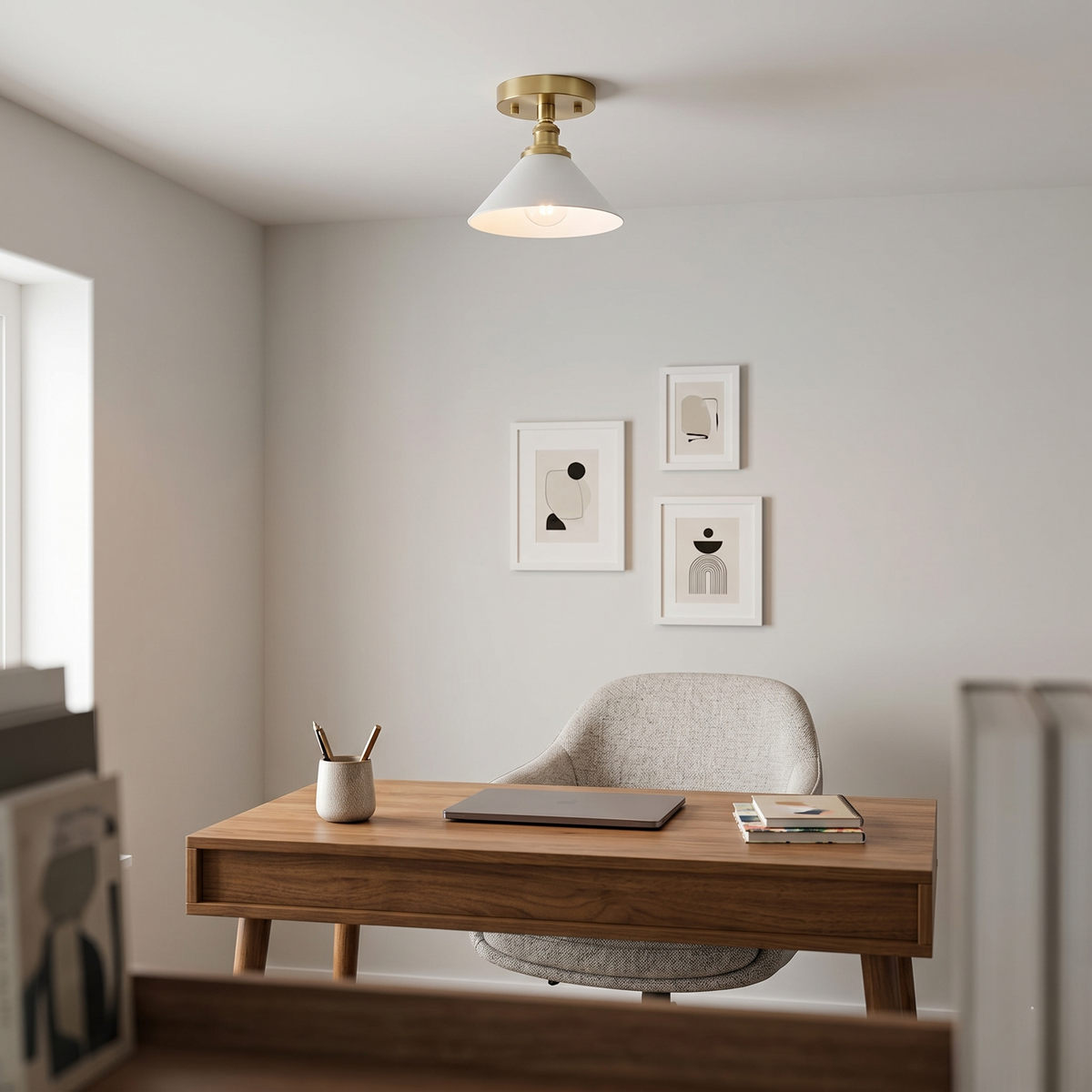 Aureleon Messing minimalistisch Design Deckenleuchte