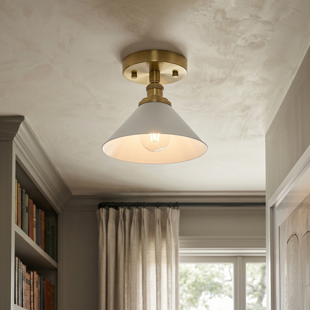 Aureleon Messing minimalistisch Design Deckenleuchte