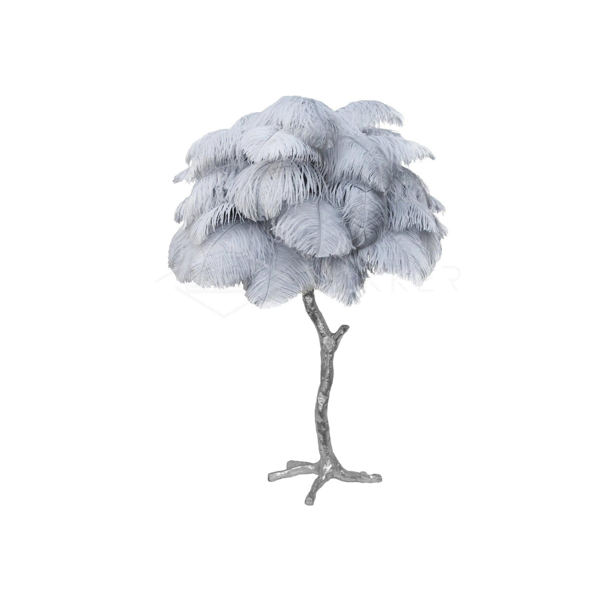 Ostrich Tischlampe aus Federn
