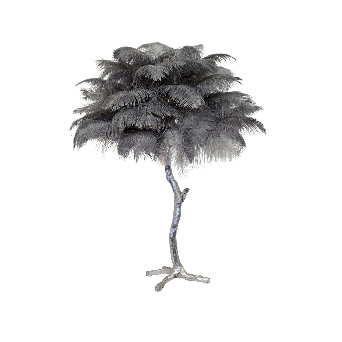 Ostrich Tischlampe aus Federn