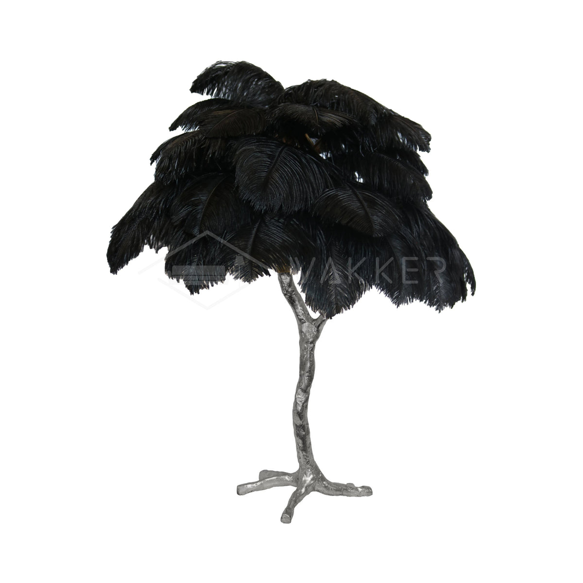 Ostrich Tischlampe aus Federn