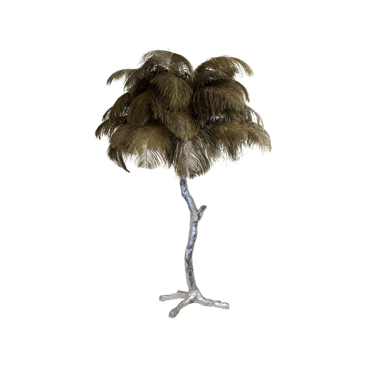 Ostrich Tischlampe aus Federn