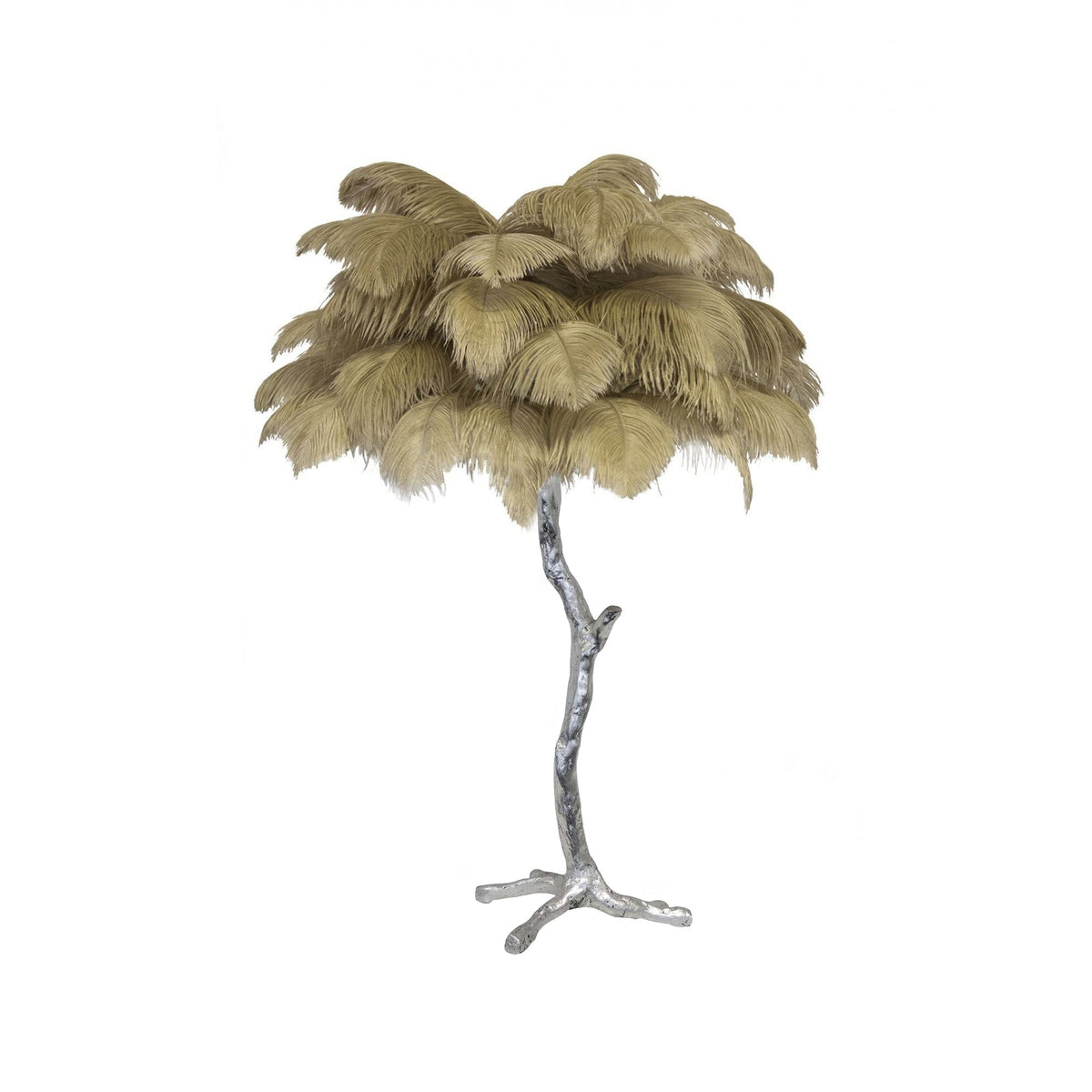 Ostrich Tischlampe aus Federn