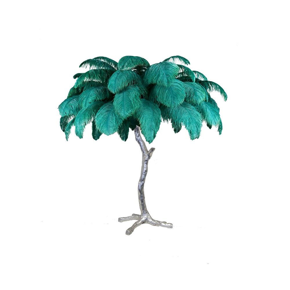 Ostrich Tischlampe aus Federn