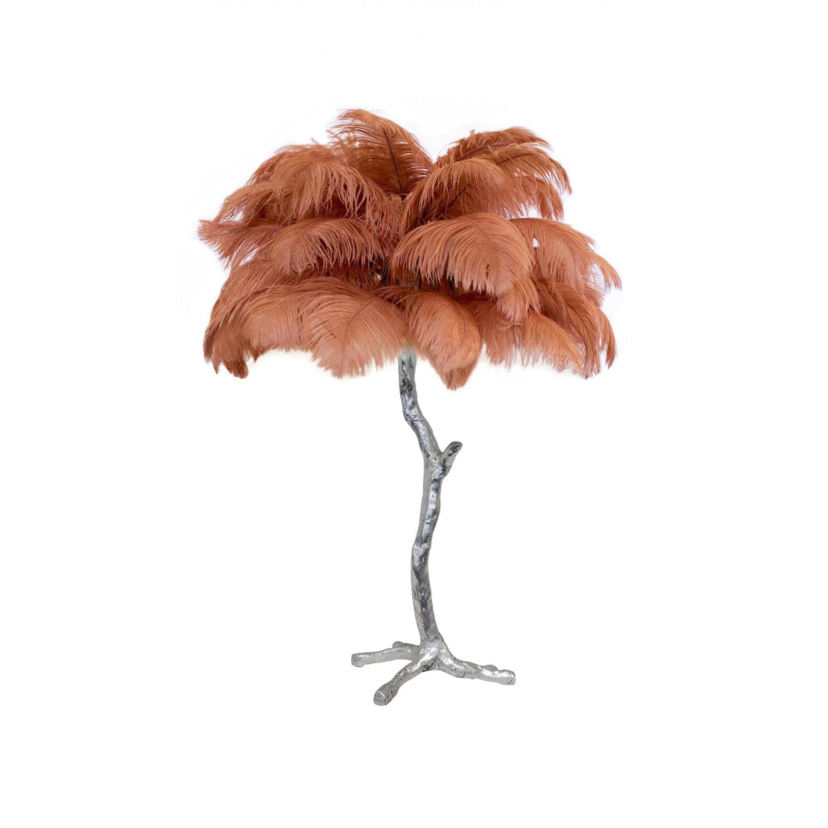 Ostrich Tischlampe aus Federn