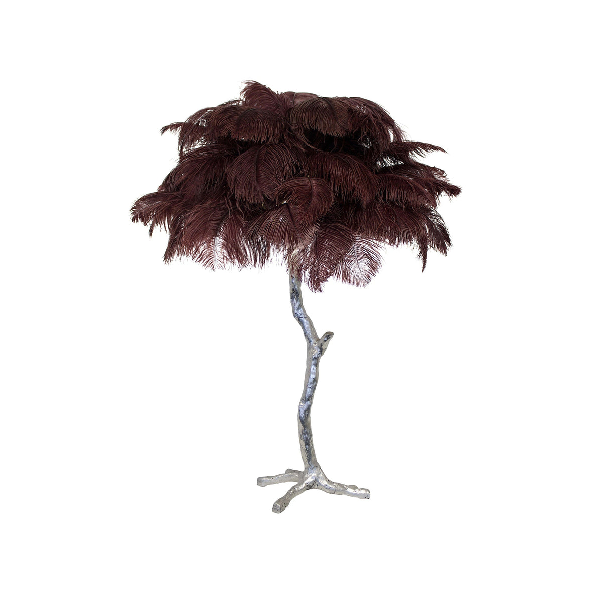 Ostrich Tischlampe aus Federn