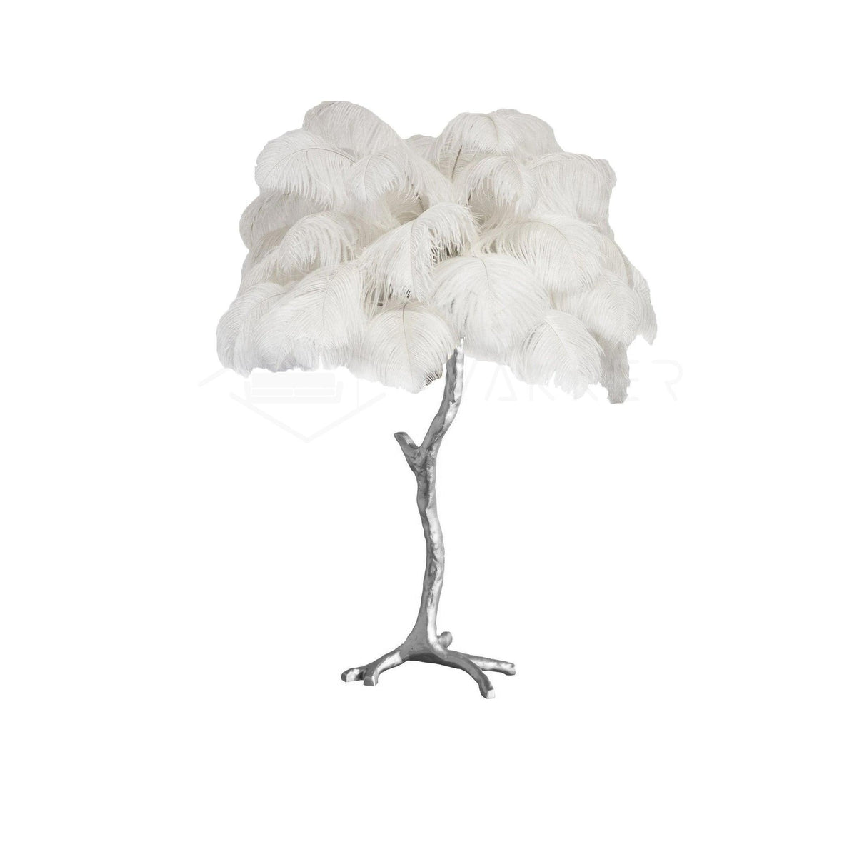 Ostrich Tischlampe aus Federn