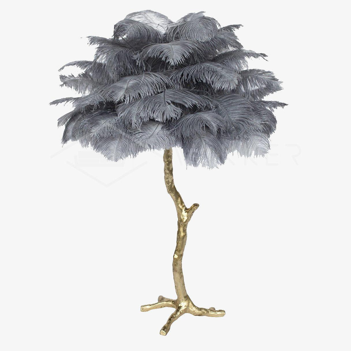 Ostrich Tischlampe aus Federn