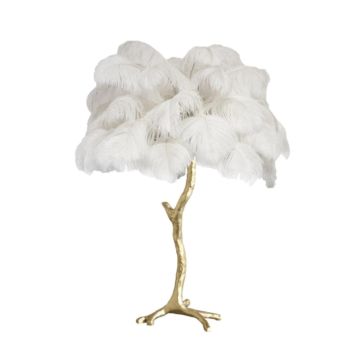 Ostrich Tischlampe aus Federn
