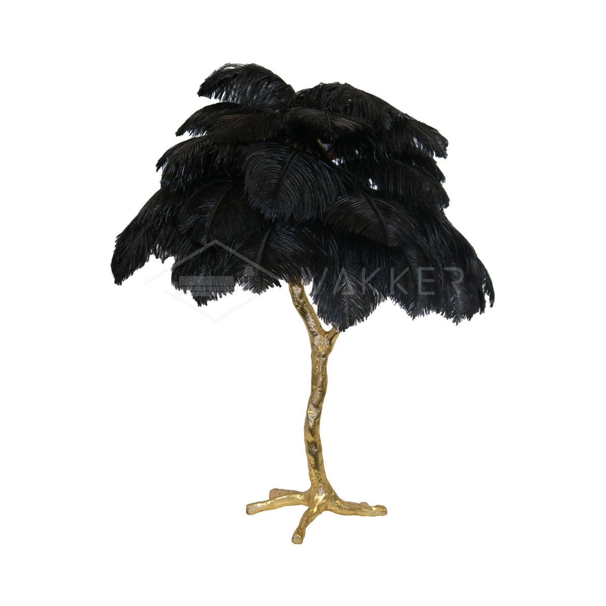 Ostrich Tischlampe aus Federn