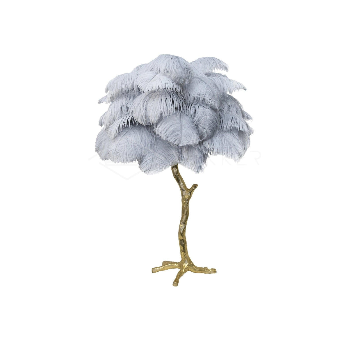 Ostrich Tischlampe aus Federn