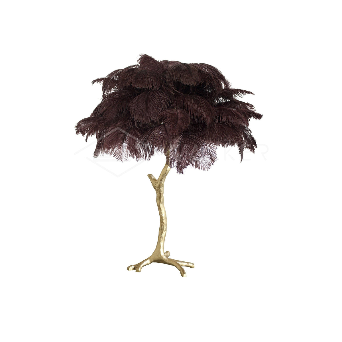 Ostrich Tischlampe aus Federn