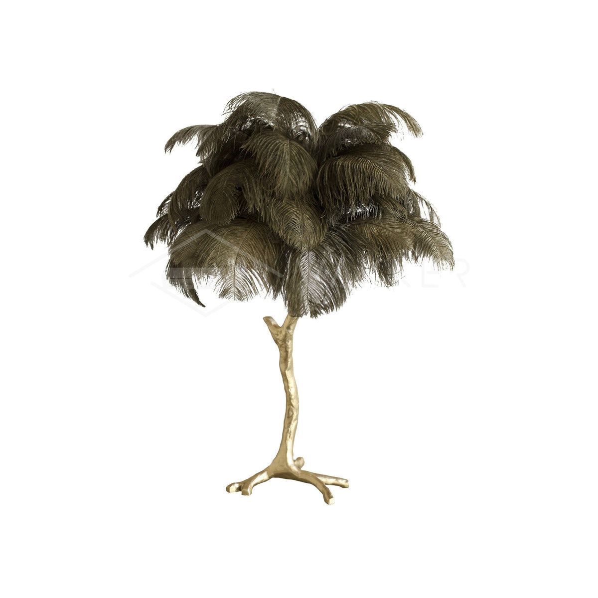 Ostrich Tischlampe aus Federn