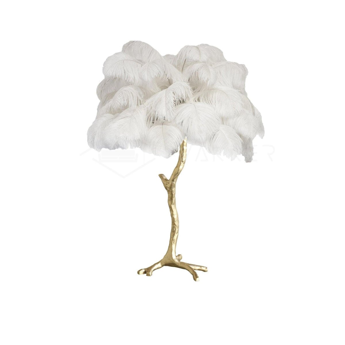 Ostrich Tischlampe aus Federn