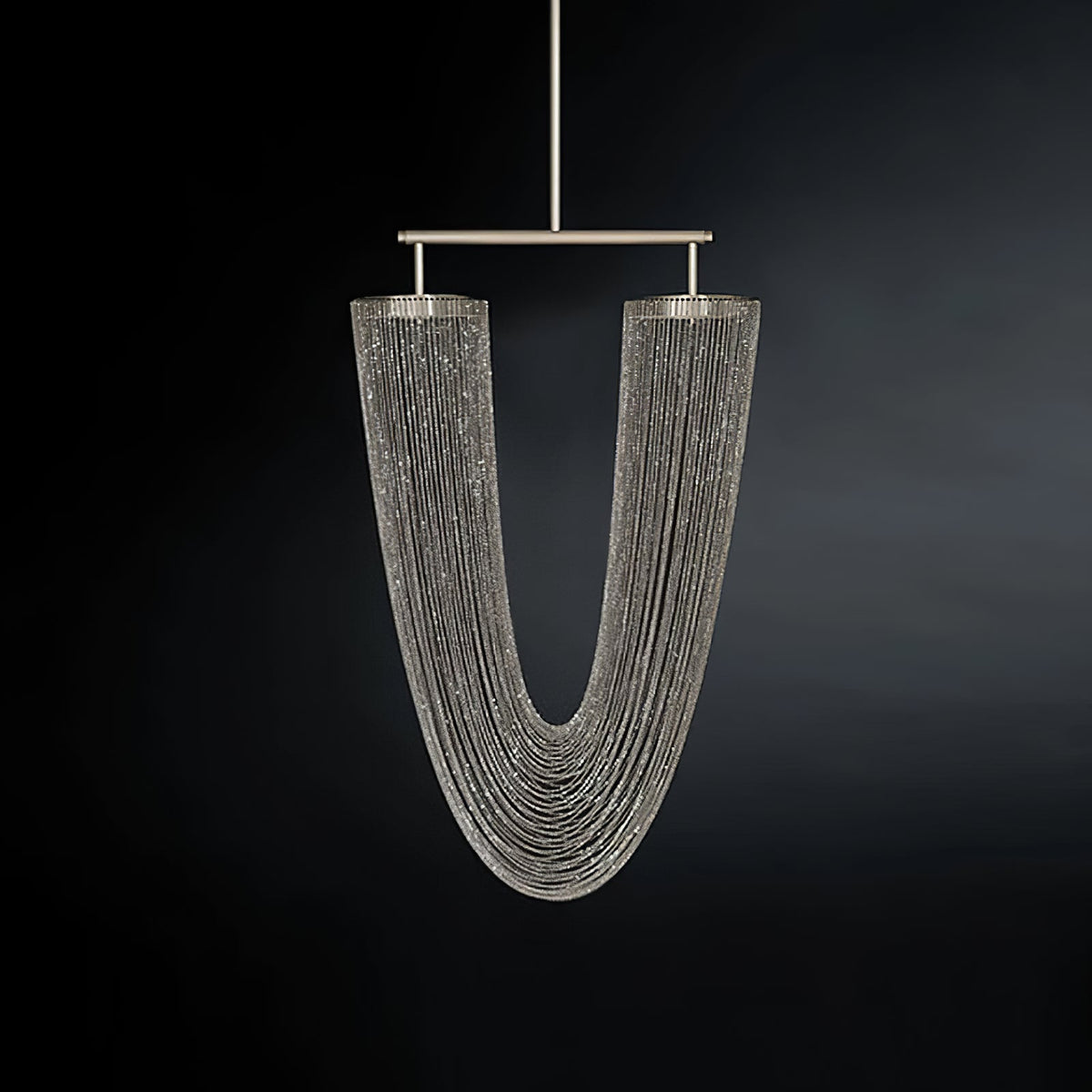 Apsht Pendelleuchte aus Kupferkette skulptural modern