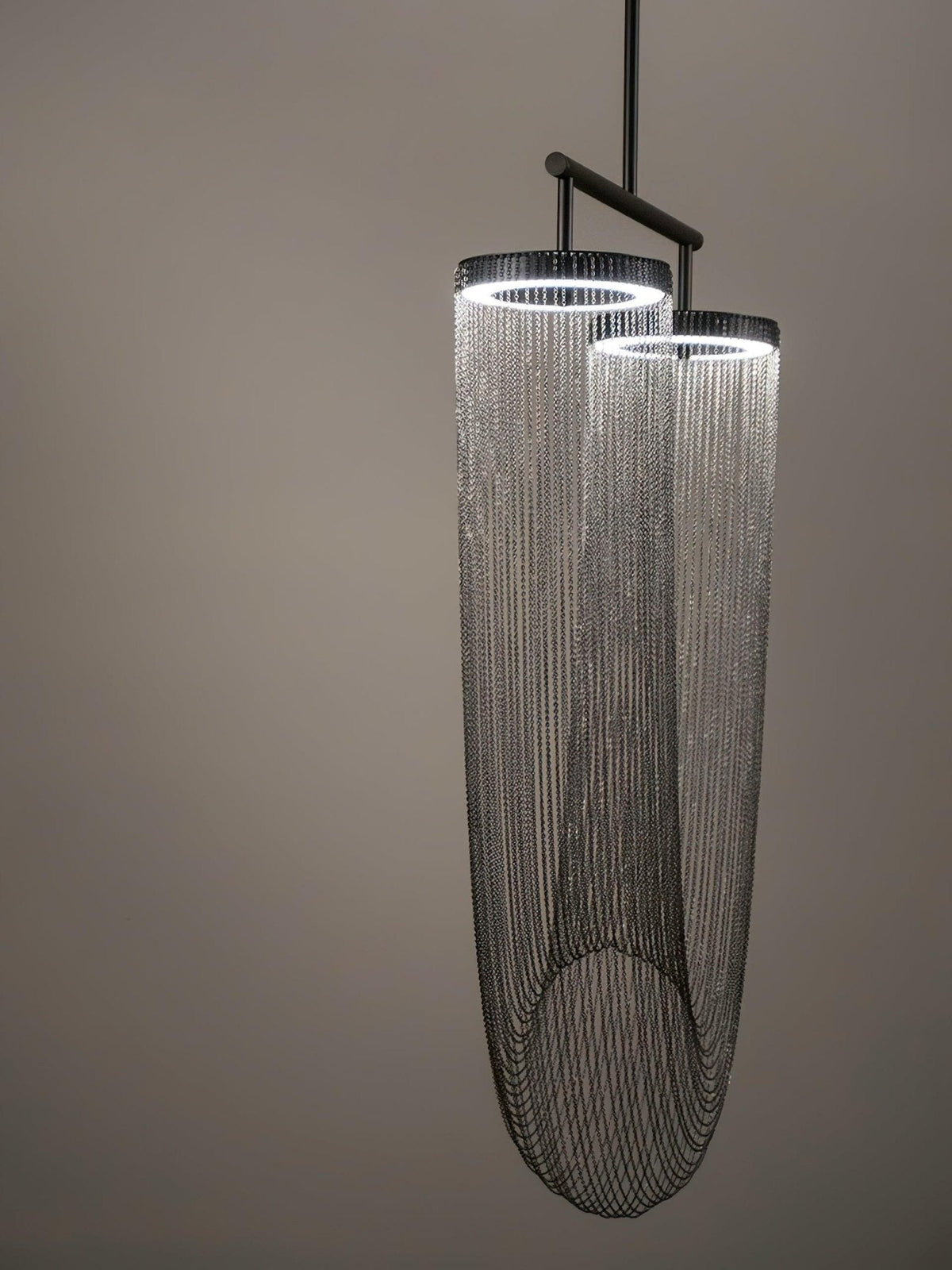 Apsht Pendelleuchte aus Kupferkette skulptural modern