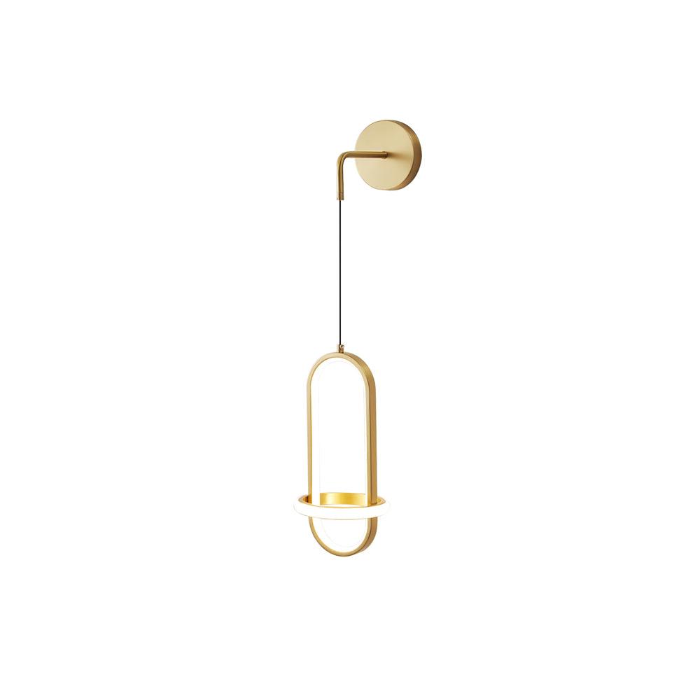 Vivianne zeitgenössische minimalistische ovale Messing-Wandleuchte