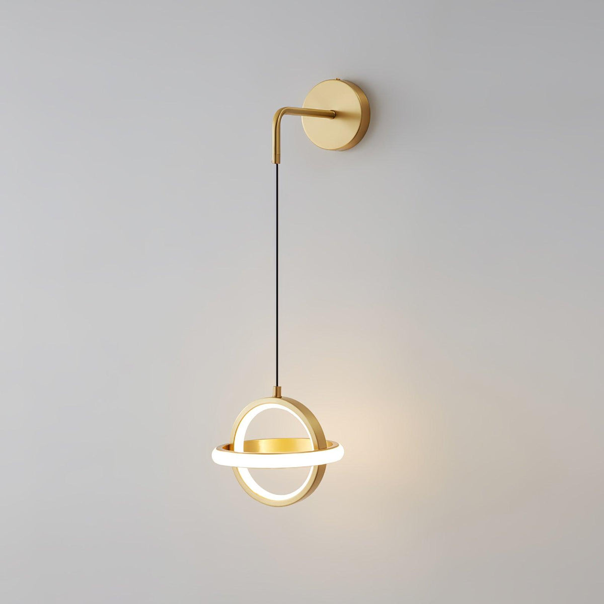 Vivianne zeitgenössische minimalistische ovale Messing-Wandleuchte