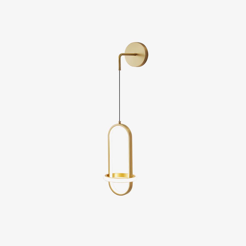Vivianne zeitgenössische minimalistische ovale Messing-Wandleuchte