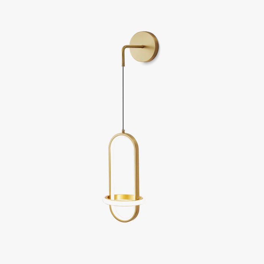 Vivianne zeitgenössische minimalistische ovale Messing-Wandleuchte