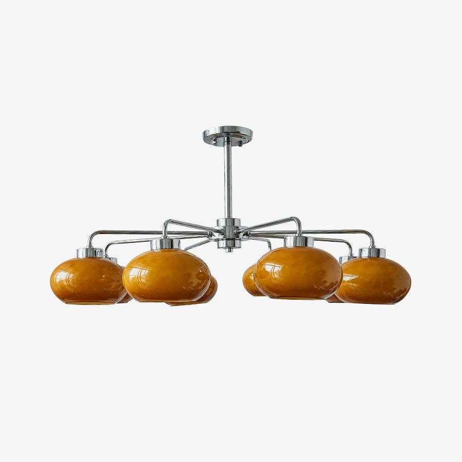 Liorenira Kronleuchter Glas Chrom Geometrisch Retro