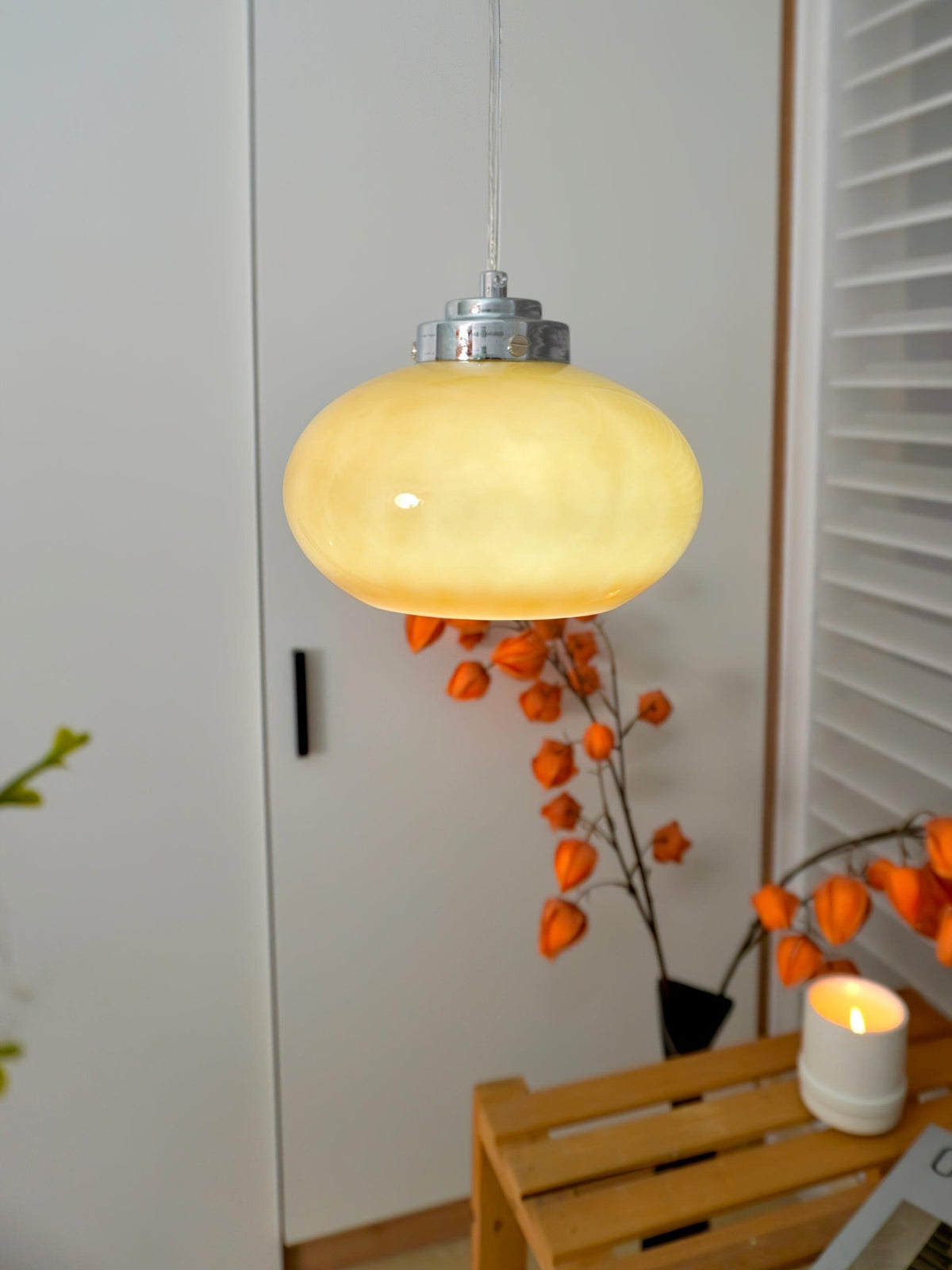 Tavira Pendelleuchte aus Glas im Retro-Stil