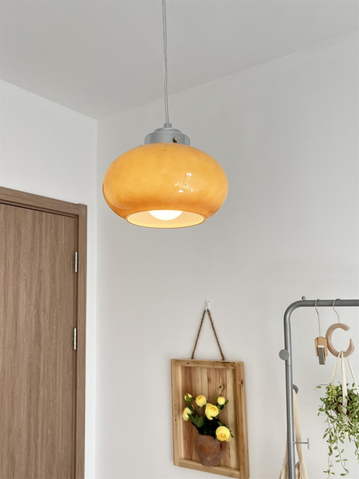 Tavira Pendelleuchte aus Glas im Retro-Stil