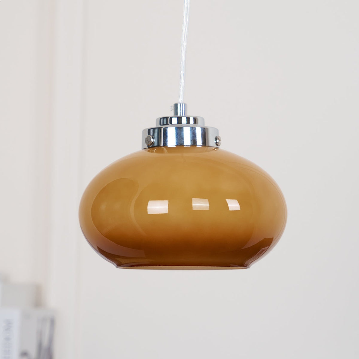 Tavira Pendelleuchte aus Glas im Retro-Stil