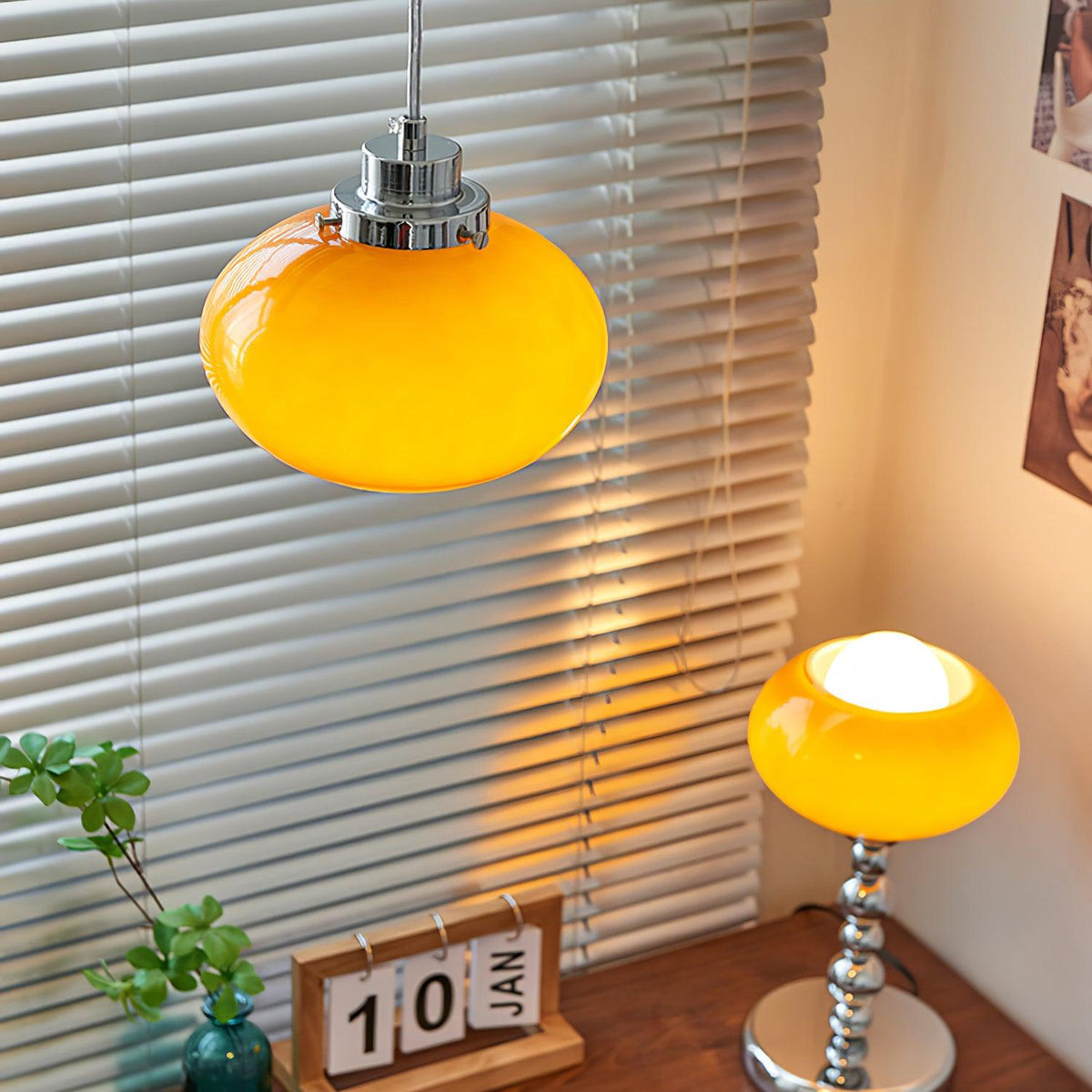 Tavira Pendelleuchte aus Glas im Retro-Stil