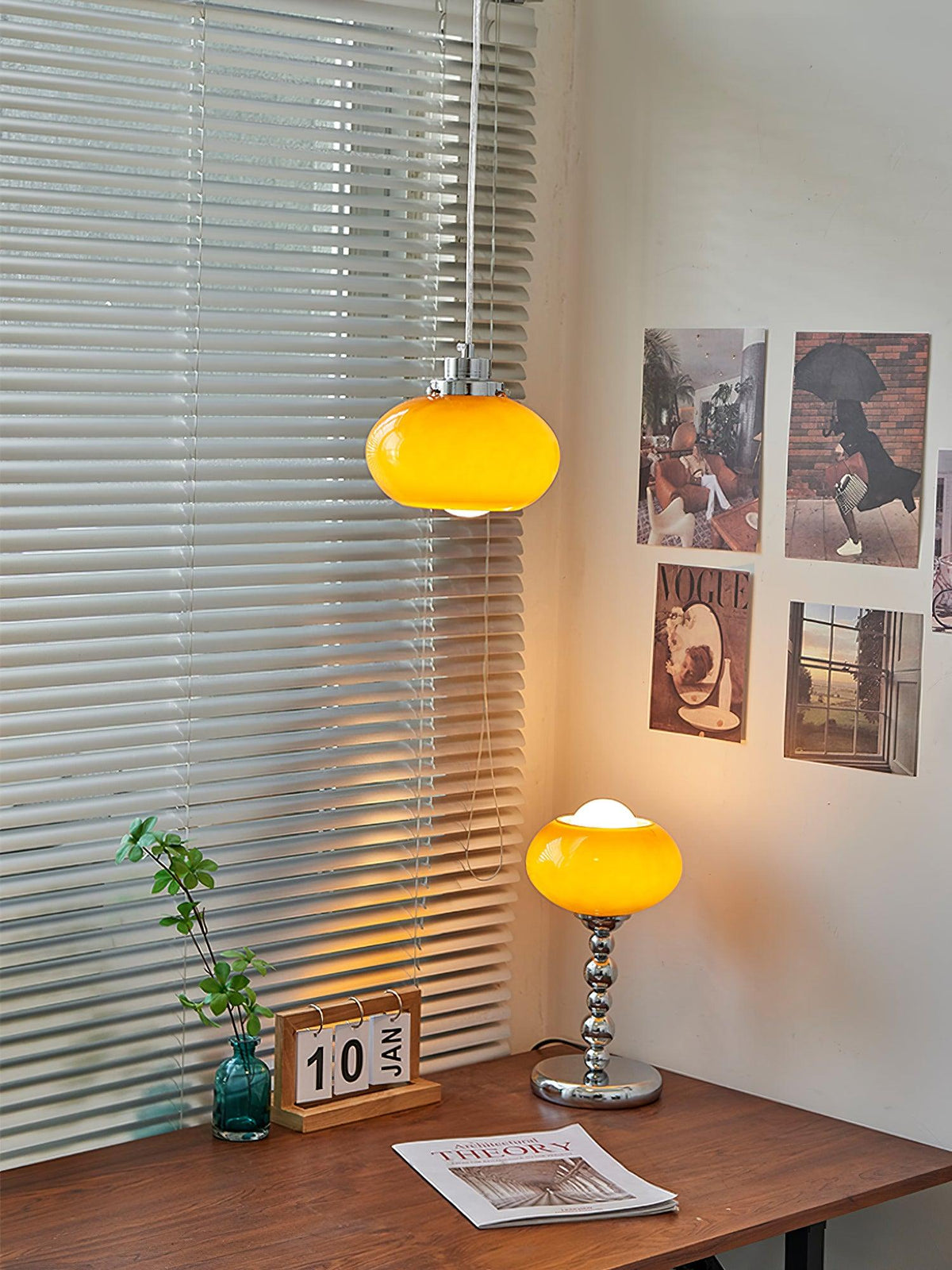 Tavira Pendelleuchte aus Glas im Retro-Stil
