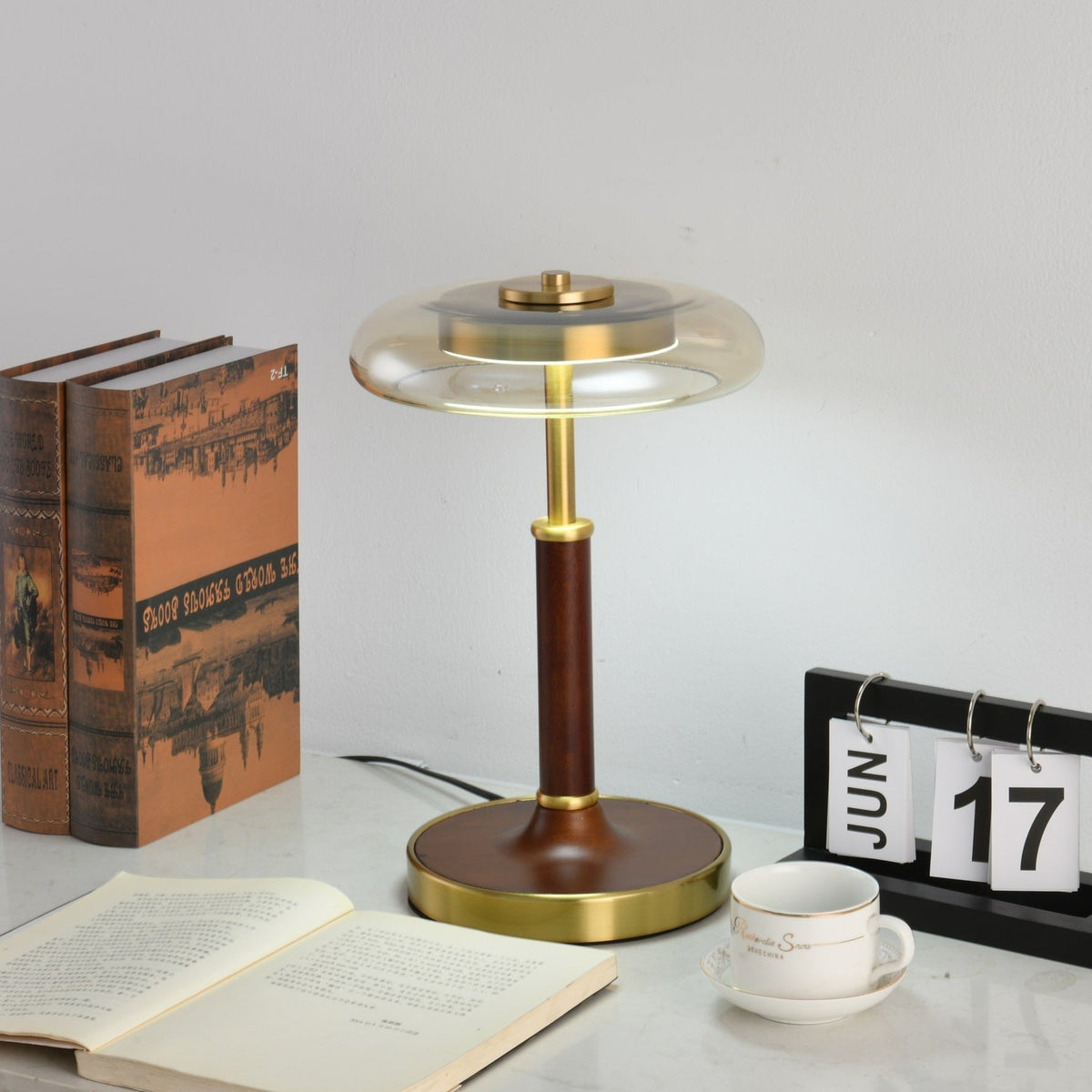Layla Vintage-Glas-Tischleuchte