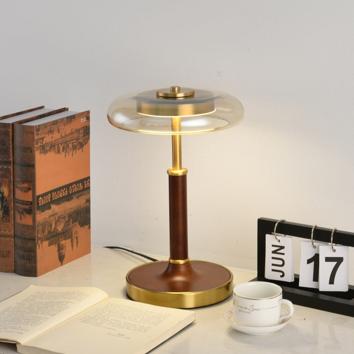 Layla Vintage-Glas-Tischleuchte